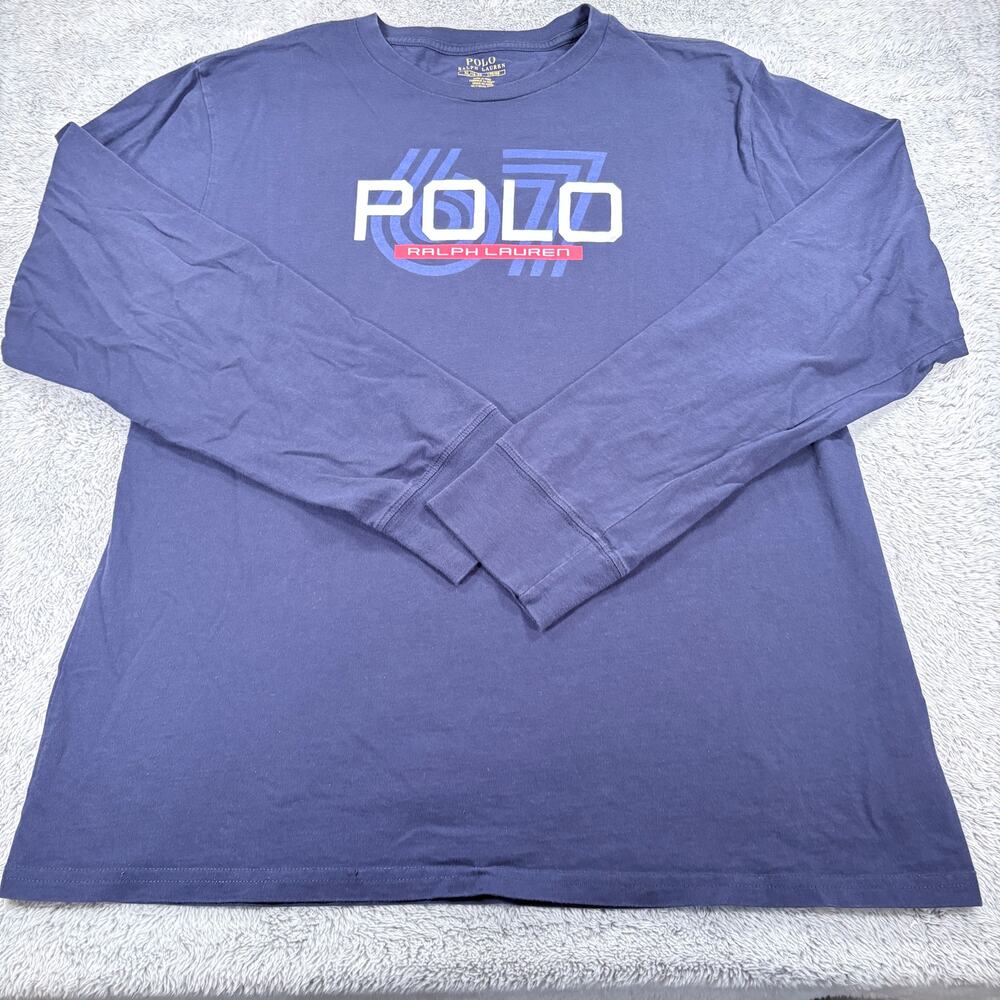 Polo Ralph Lauren Long Sleeve T-shirt Blue Sz XL *READ*